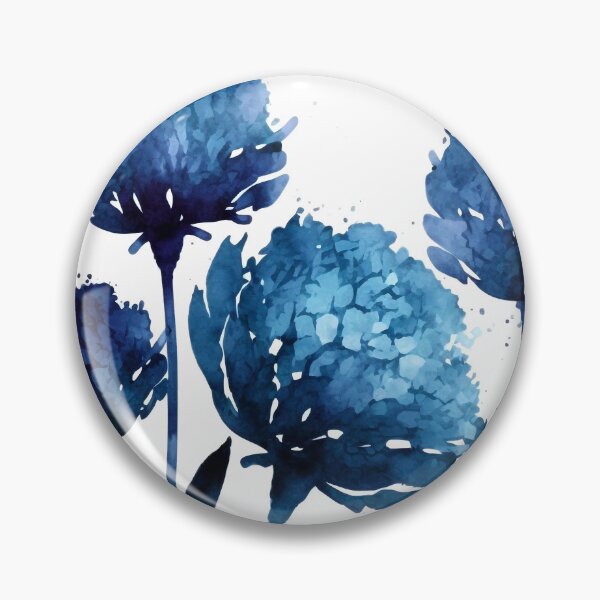 Artikelvorschau, Watercolor Flowers Indigo entworfen und verkauft von artavantgarde.