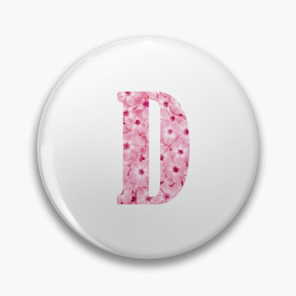 Item preview, D  Botanical Monogram. Detailed PINK Flowers Drawing Sticker designed and sold by Cici-Chan.