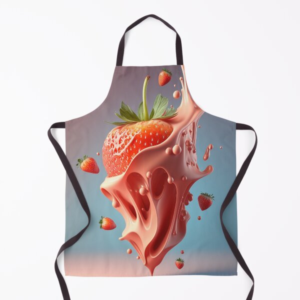 Item preview, A strawberry with a splash of milk on it artwork plastel background 4 designed and sold by jetaiart.