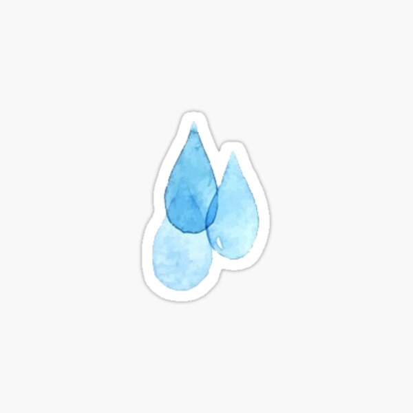 three rain drops Sticker