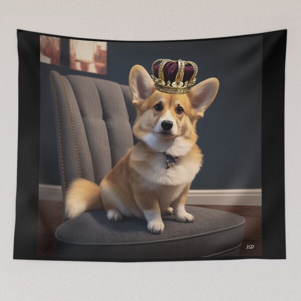 Artikelvorschau, Netter Corgi mit Krone entworfen und verkauft von Justsweetdesign.