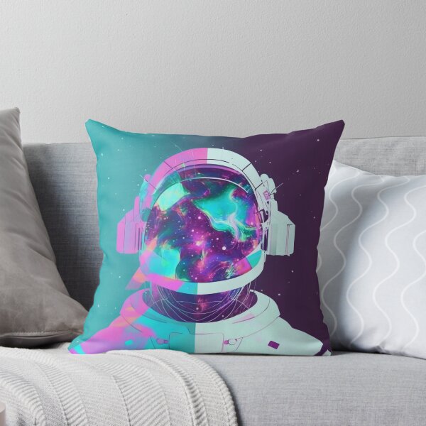 Aperçu de l'œuvre Colorful Futuristic Glitch Popart Astronaut Lost in Space Sticker créée et vendue par mintflavor.