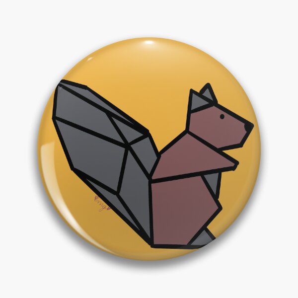 Item preview, Origami Squirrel, round doodle designed and sold by Playful Mae Designs.