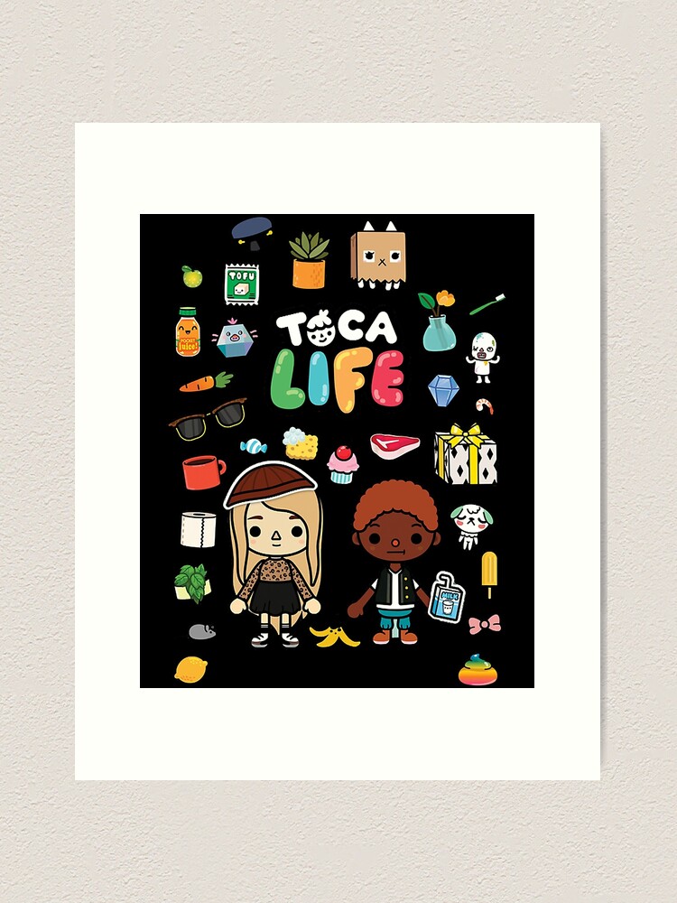 toca boca and gacha life Mounted Print for Sale by kader011