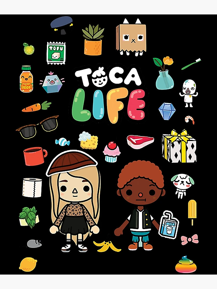 toca boca et gacha life Art Board Print for Sale by GeminiMoonA