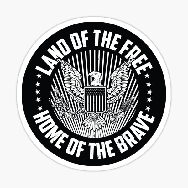 US Seal - Land of the Free Home of The Brave Sticker