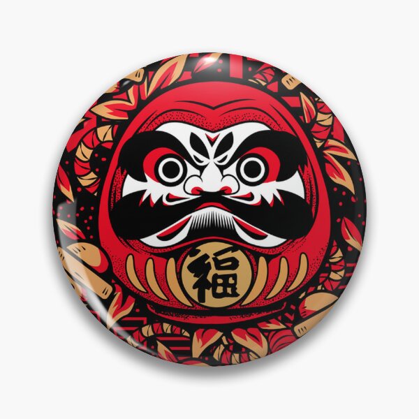 Item preview, Red Kabuki Daruma designed and sold by Oni Kanzen.