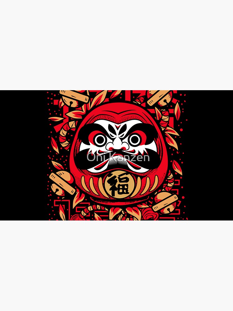Imagen 6 de 6, Gorro de pescador con la obra Kabuki daruma rojo, diseñada y vendida por NihonJinDesu.