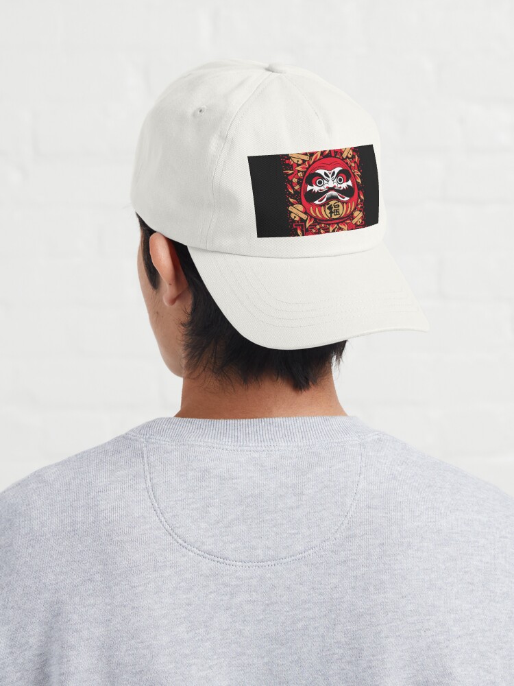 Imagen 4 de 7, Gorra con la obra Kabuki daruma rojo, diseñada y vendida por NihonJinDesu.
