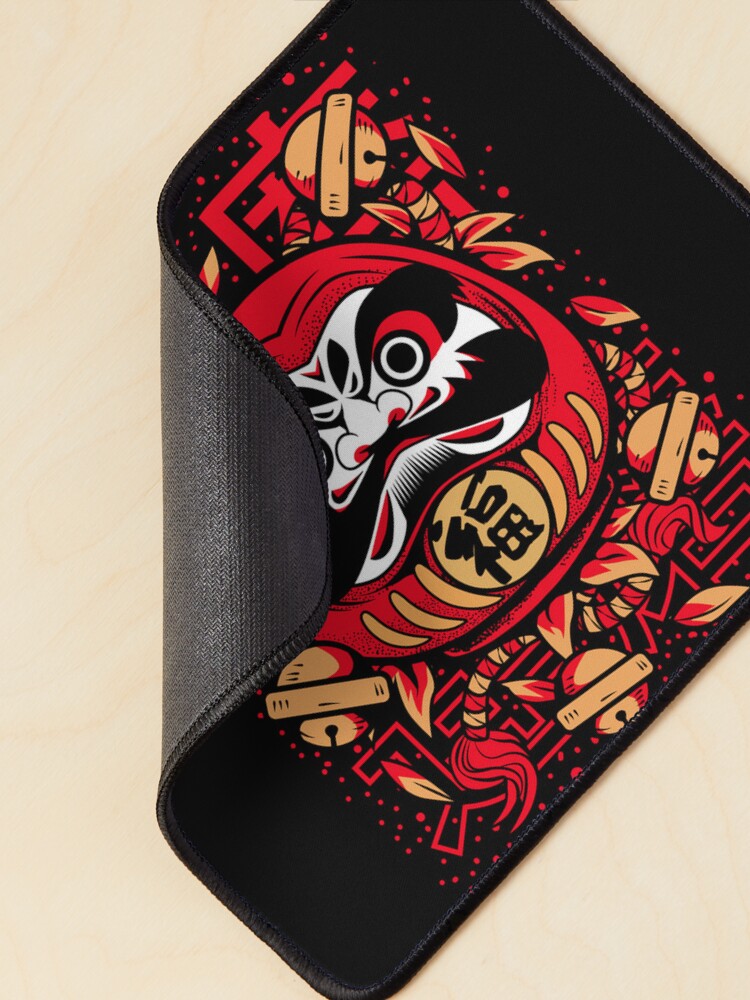 Imagen 2 de 5, Alfombrilla de ratón con la obra Kabuki daruma rojo, diseñada y vendida por NihonJinDesu.
