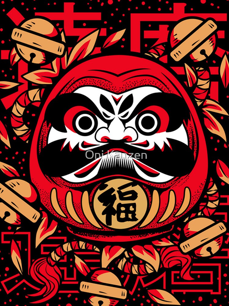 Imagen 4 de 4, Funda de iPhone con la obra Kabuki daruma rojo, diseñada y vendida por NihonJinDesu.