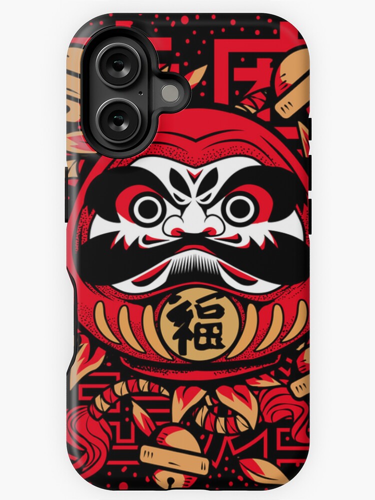 Imagen 1 de 4, Funda de iPhone con la obra Kabuki daruma rojo, diseñada y vendida por NihonJinDesu.