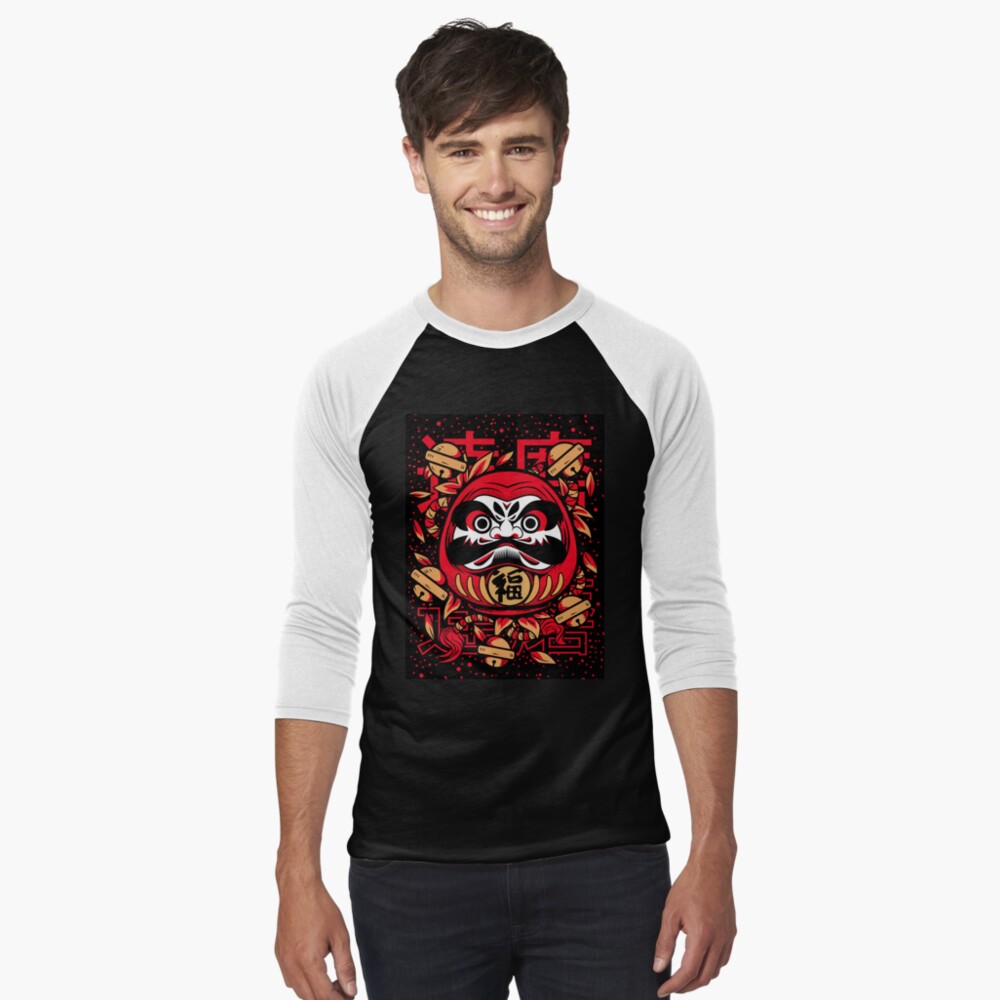 Vista previa del artículo con la obra «Camiseta ¾ estilo béisbol», diseñado y vendido por NihonJinDesu.