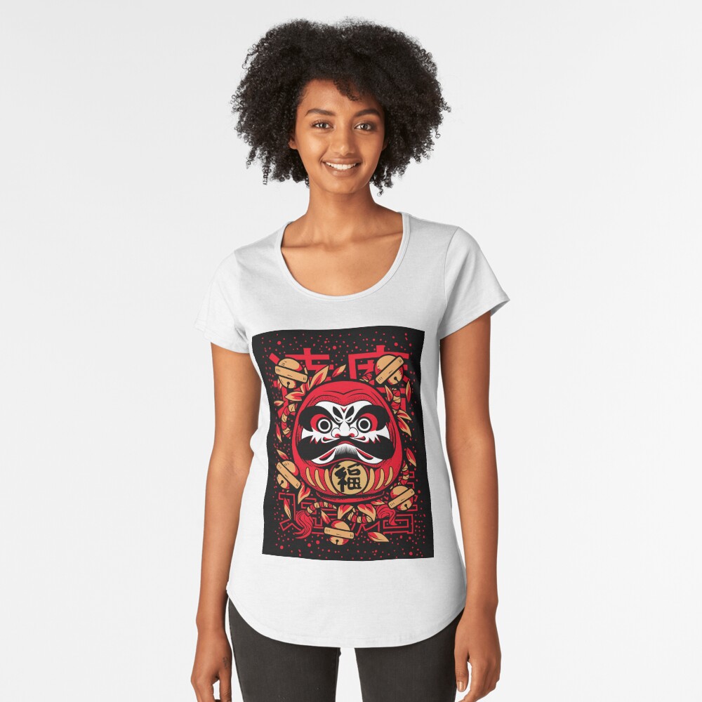 Vista previa del artículo con la obra «Camiseta premium de cuello ancho», diseñado y vendido por NihonJinDesu.