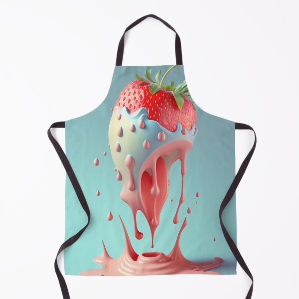 Item preview, A strawberry with a splash of milk on it artwork plastel background 6 designed and sold by jetaiart.