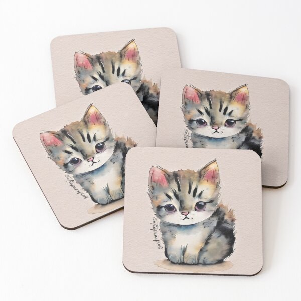 Item preview, Cute Cat Kitten Art 12 designed and sold by cutiepeaupies.