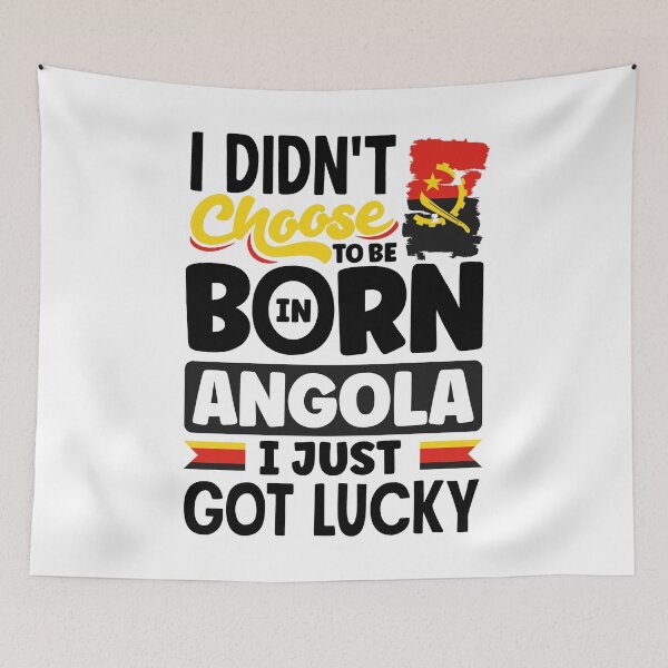 Item preview, Angolan Angola Angolan Flag I Just Got Lucky Funny designed and sold by ShopTheStyle.
