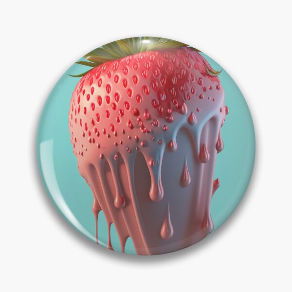 Item preview, A strawberry with a splash of milk on it  artwork plastel background 7 designed and sold by jetaiart.
