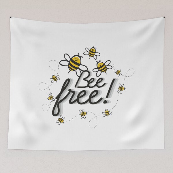 Item preview, Be free like a Bee - one more design with letter and flying bee designed and sold by Agni Designs.