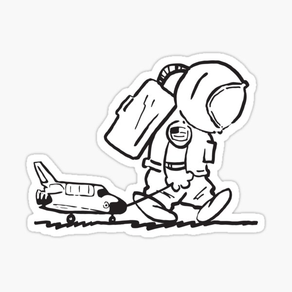 Adhesivo Astronauta Nasa Sticker Auto Motocicleta Camper 4x4