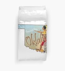 Greetings from Oklahoma - Baby Llama Duvet Cover