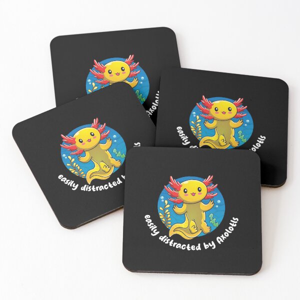 Item preview, Easily distracted by Axolotls (on dark colors) designed and sold by messy-nessie.