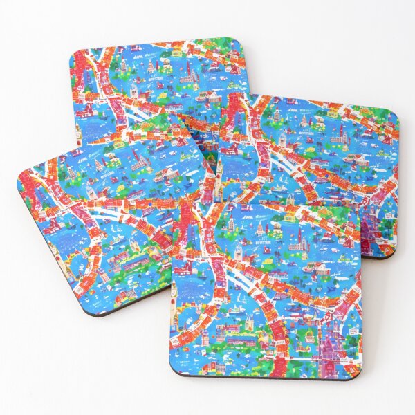 Item preview, Colourful Map of a City designed and sold by KALEIDOSCOPE UK.