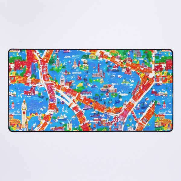 Item preview, Colourful Map of a City designed and sold by KALEIDOSCOPE UK.
