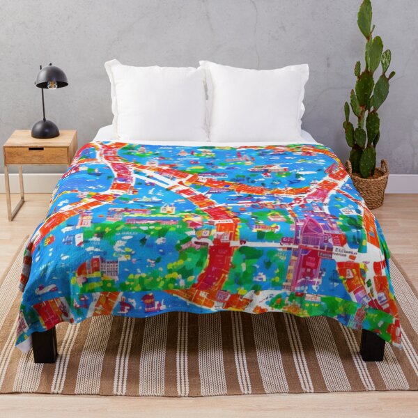 Item preview, Colourful Map of a City designed and sold by KALEIDOSCOPE UK.