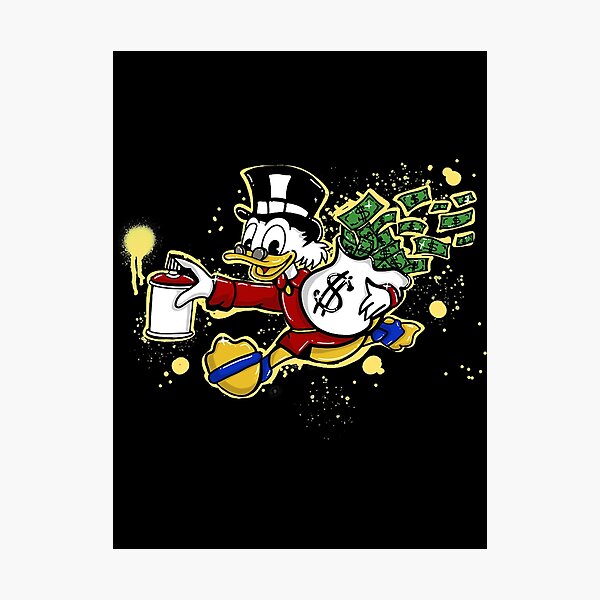 Item preview, Yellow paint Scrooge Mcduck and money designed and sold by MaryGuzman6.