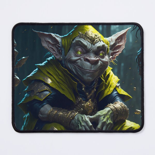 Item preview, A mischievous goblin sits atop a pile of glittering treasure designed and sold by magikman65.