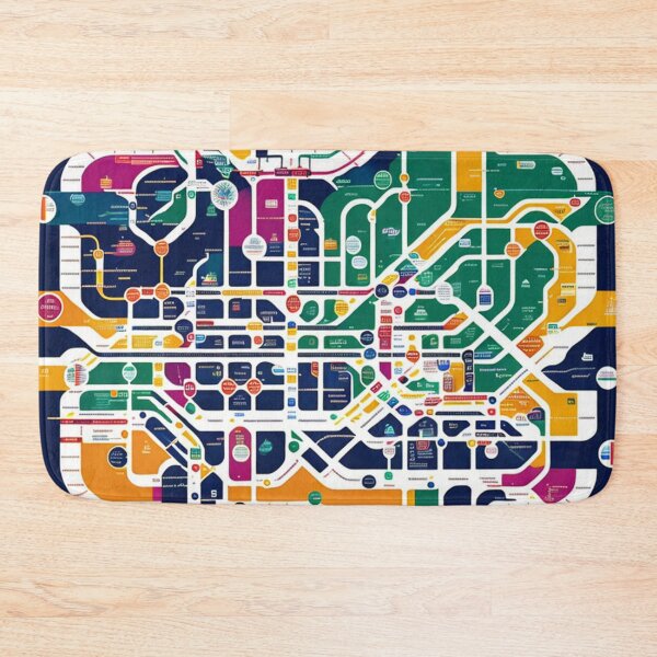 Item preview, Spoof City Subway Map Transport System designed and sold by KALEIDOSCOPE UK.