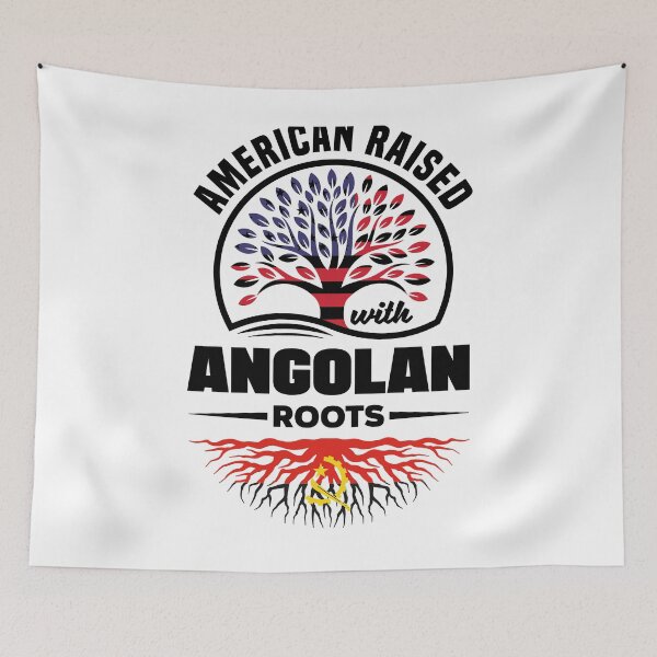 Item preview, American Raised With Angolan Roos tAngolan Angola Flag designed and sold by ShopTheStyle.