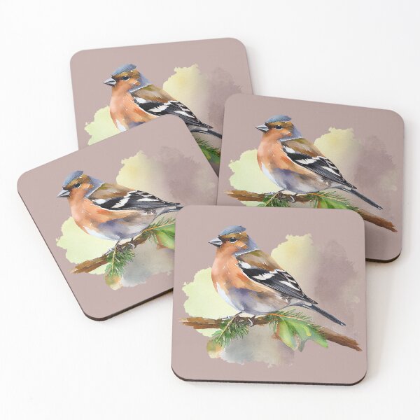 Item preview, Watercolor Chaffinch on a Twig designed and sold by KOTOdesign.