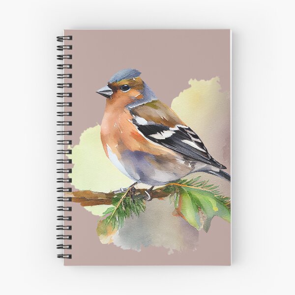 Artikelvorschau, Aquarell Buchfink auf einem Zweig entworfen und verkauft von KOTOdesign.