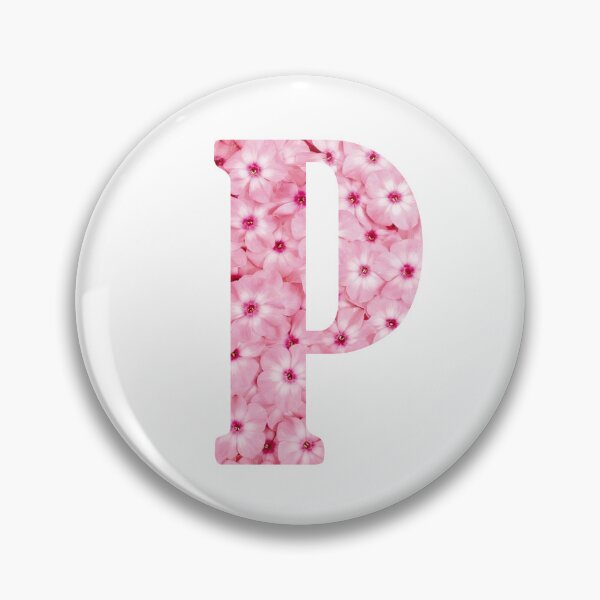 Aperçu de l'œuvre Monogramme botanique P. Dessin détaillé de fleurs ROSE Sticker créée et vendue par Cici-Chan.