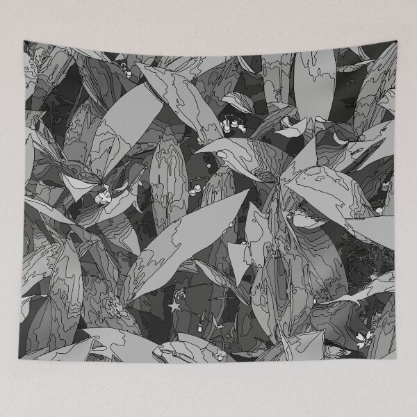 Item preview, gray leaves designed and sold by SunGraphicArt.