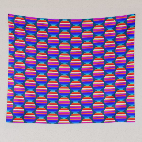 Item preview, Creative red blue circle pattern | Bright red blue colorful circles designed and sold by lausn.