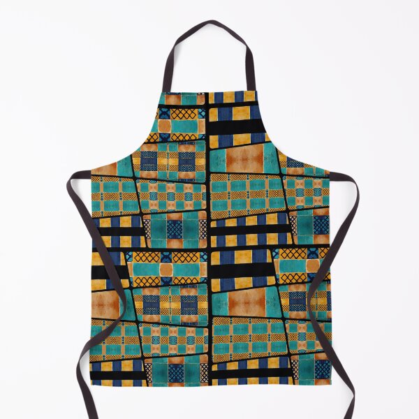 Item preview, Mosaic tile blue green orange moroccan style spanish style designed and sold by LunarSeaArt.
