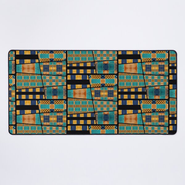 Item preview, Mosaic tile blue green orange moroccan style spanish style designed and sold by LunarSeaArt.