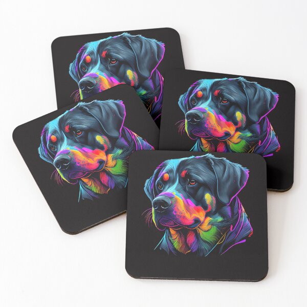 Aperçu de l'œuvre Rottweiler Pop Art Design Conception colorée d'amant de Rottweiler créée et vendue par adsman68.