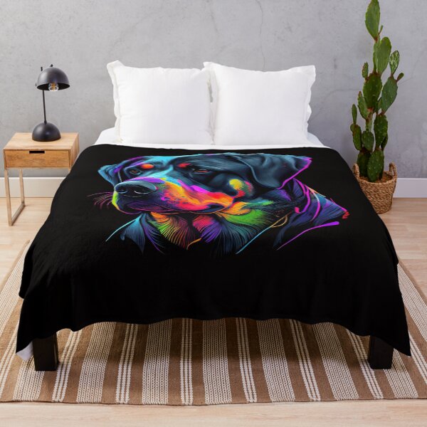 Aperçu de l'œuvre Rottweiler Pop Art Design Conception colorée d'amant de Rottweiler créée et vendue par adsman68.