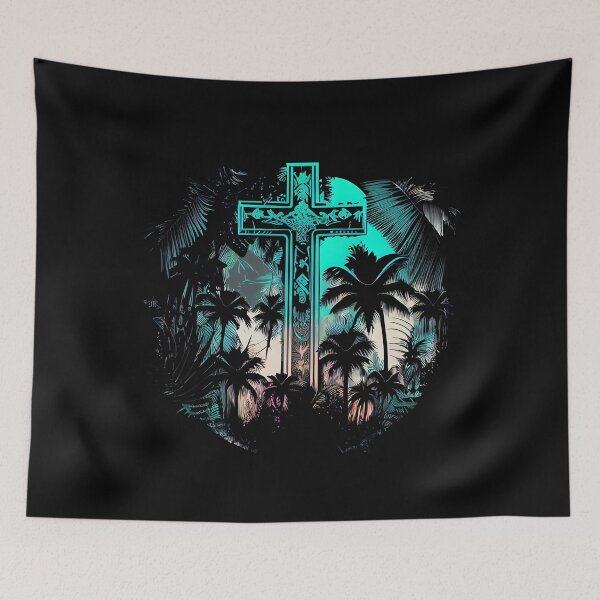 Item preview, Tropical Gothic Cross designed and sold by ShadowAndSlate.