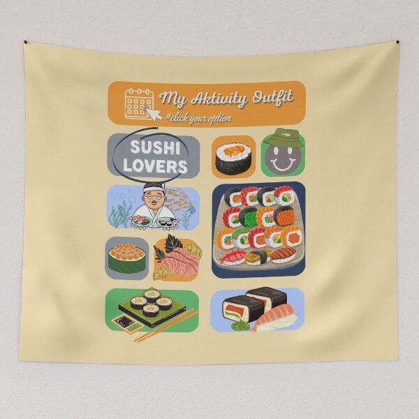 Item preview, Sushi Lovers - My activity outfit with Smiley designed and sold by PositiveIdeas.