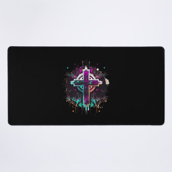 Item preview, Purple Digital Gothic Cross designed and sold by ShadowAndSlate.
