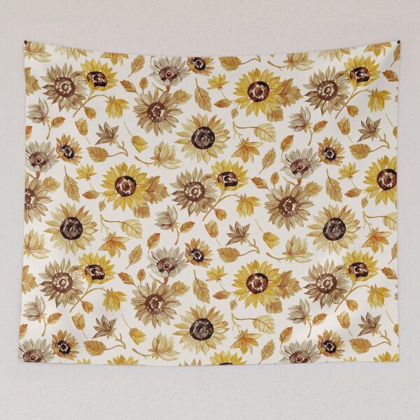 Aperçu de l'œuvre Tournesols monochromes aquarelles créée et vendue par Tangerine-Tane.