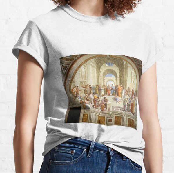 Fresco School Of Athens Vintage authentic 90s Graphic Art T-Shirt