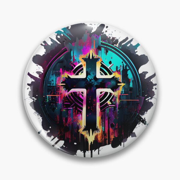 Item preview, Luminescent Shining Graffiti Gothic Cross designed and sold by ShadowAndSlate.