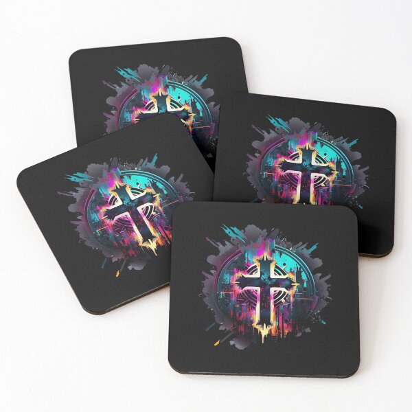 Item preview, Luminescent Shining Graffiti Gothic Cross designed and sold by ShadowAndSlate.