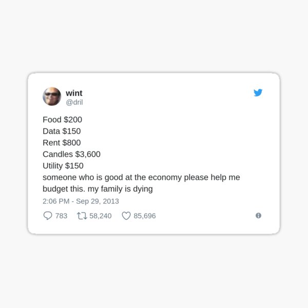 Dril tweet - candles Sticker